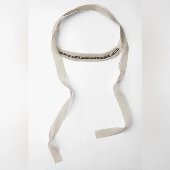 ZARA JEWEL CHOKER SCARF NECKLACE - Picture 5 of 5